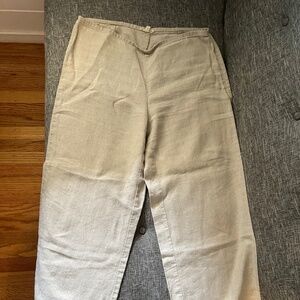 Eileen Fisher wide leg linen pants